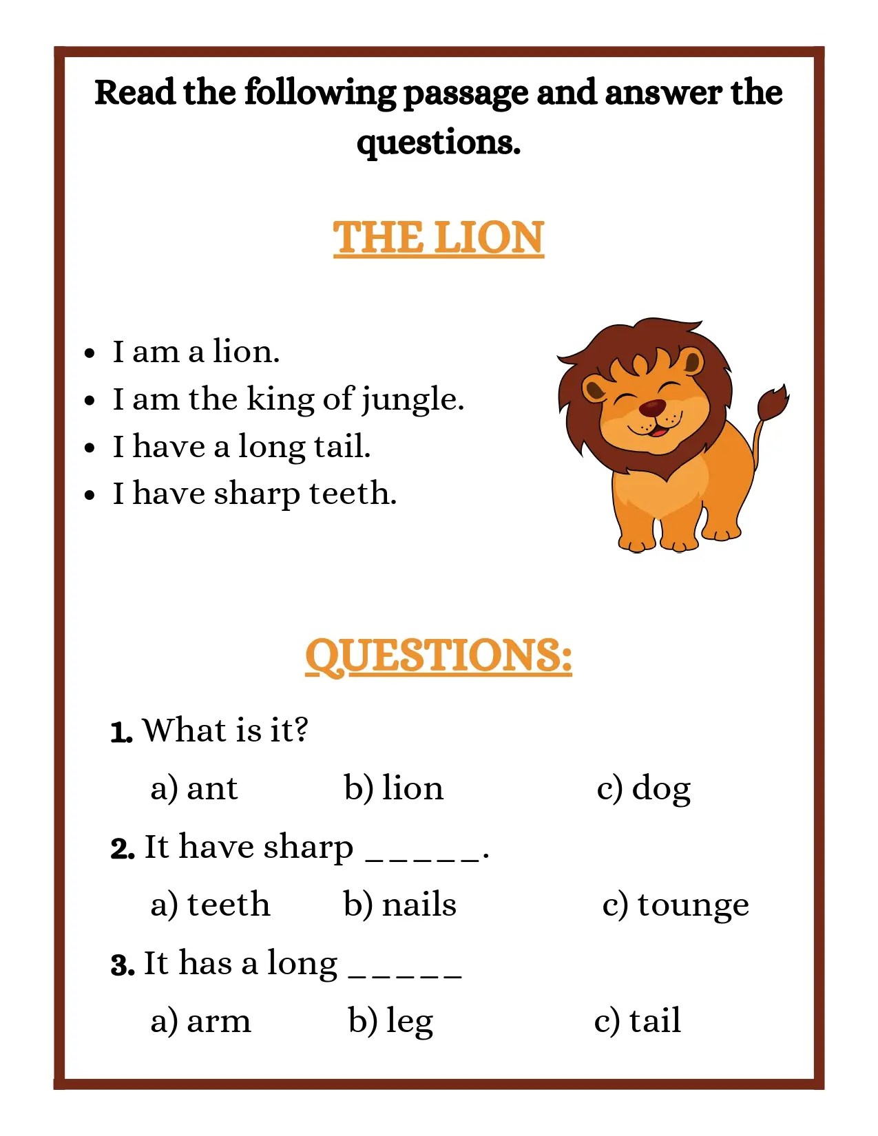 Read Worksheet